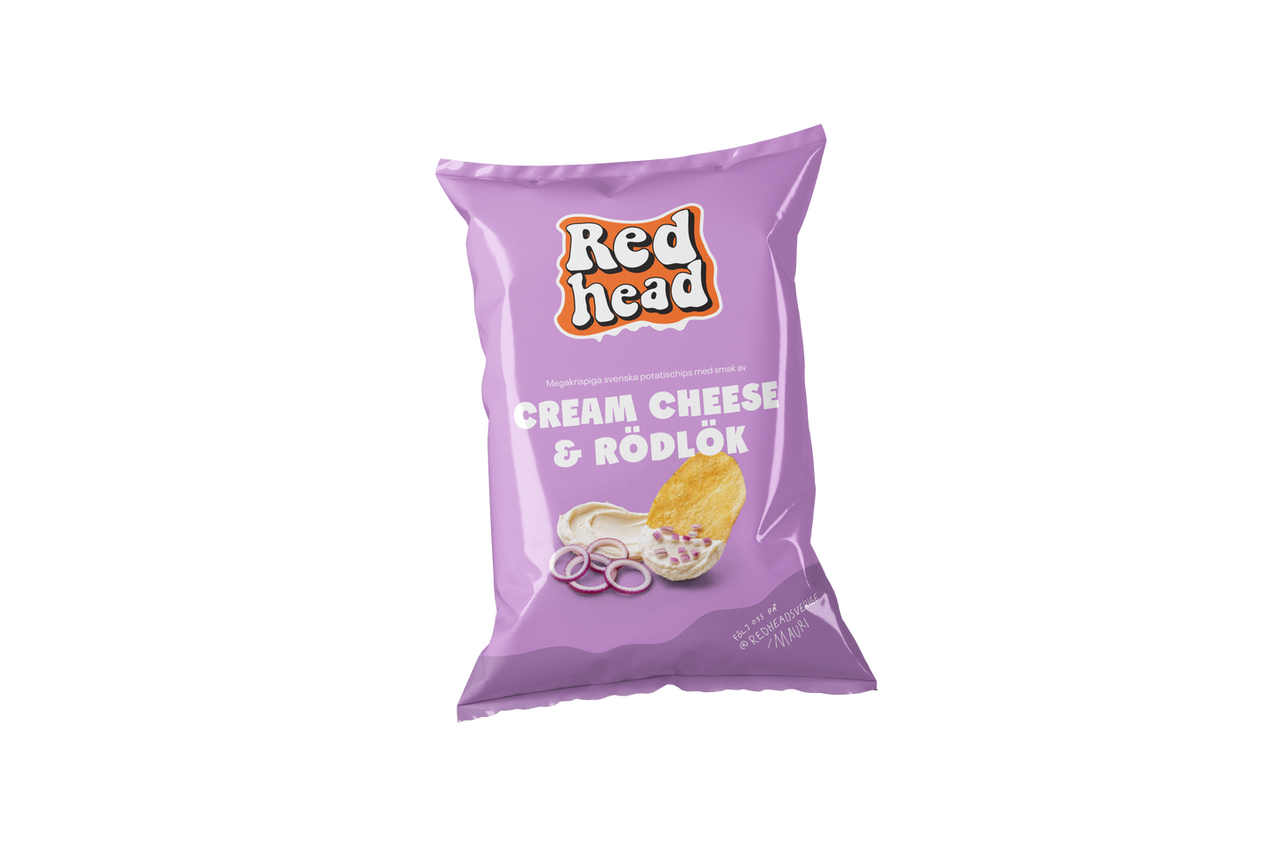 Redhead Cream cheese & Rödlök 150g – hel pall (384 påsar)