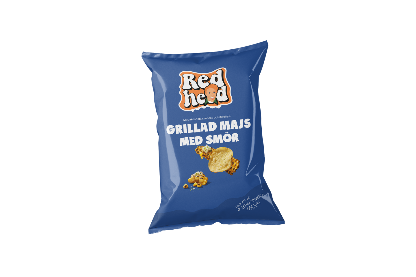 Redhead Grillad Majs & Smör 150g – hel pall (384 påsar)